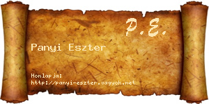 Panyi Eszter névjegykártya